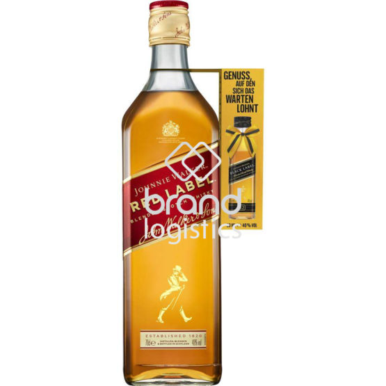 Johnnie Walker Red Label 40 % Vol. 0,7 l mit JW Black tip on