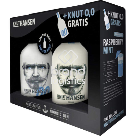 KNUT HANSEN Dry Gin 0,5 l + KNUT HANSEN 0,0 Alkoholfrei 0,5 l