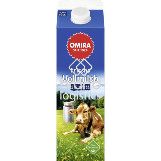 OMIRA Frische Vollmilch 3,5 % Fett 1 l