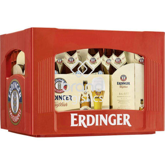 ERDINGER Weißbier mit feiner Hefe Pinolenkasten 3x6x0 l