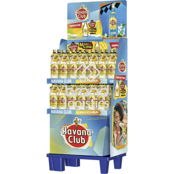 Havana Club 3 Jahre 37,5% 0,7 l + Havana Club Mango Lime 0,05 l Mini On-Pack Frühjahrs Promotion 2025 48er Display