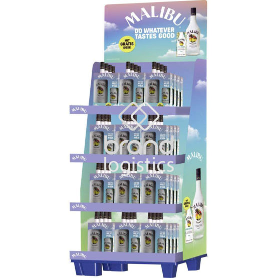 Malibu 18% 0,7 l + Gratis Pina-Colada Frühjahrs Promotion 2025 48er Display