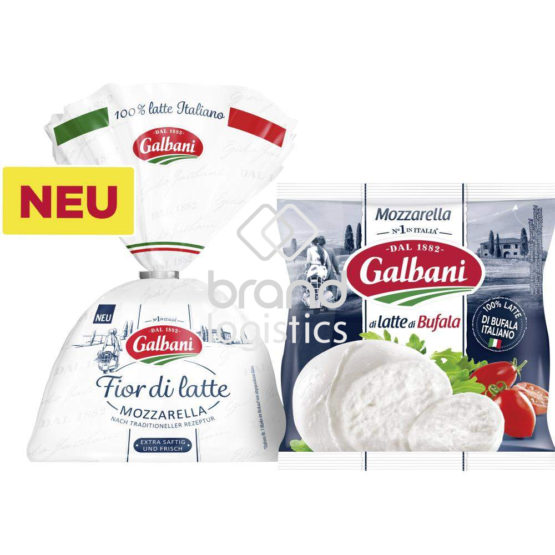 Galbani Fior di Latte Mozzarella 180 g + Galbani Mozzarella di latte di Bufala 52% Fett i. Tr. 125 g