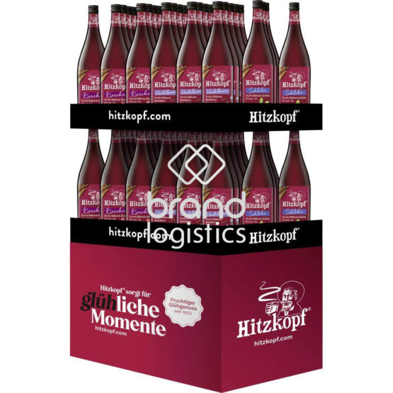 Hitzkopf Heidelbeer/Kirsch/Schlehe Display 3-fach sortiert á 84 Flaschen 1 l