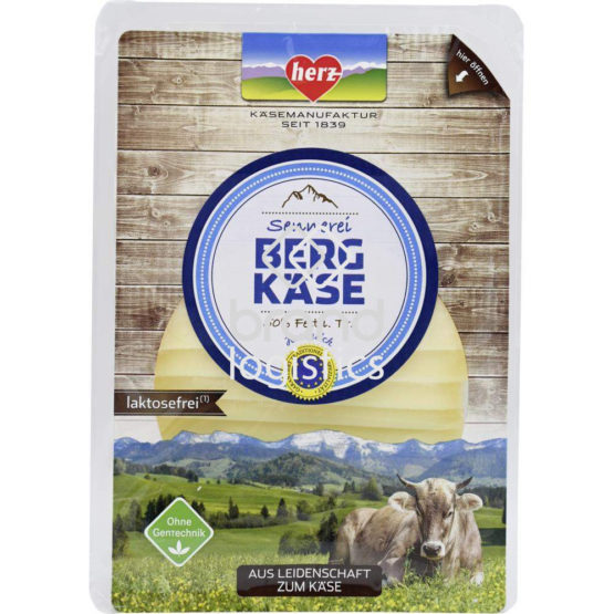 Herz Bergkäse Scheiben 50 % 150 g