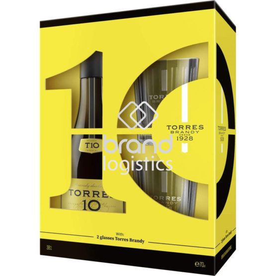 TORRES 10 IMPERIAL BRANDY 38 % vol. 0,7 l + Glas GP
