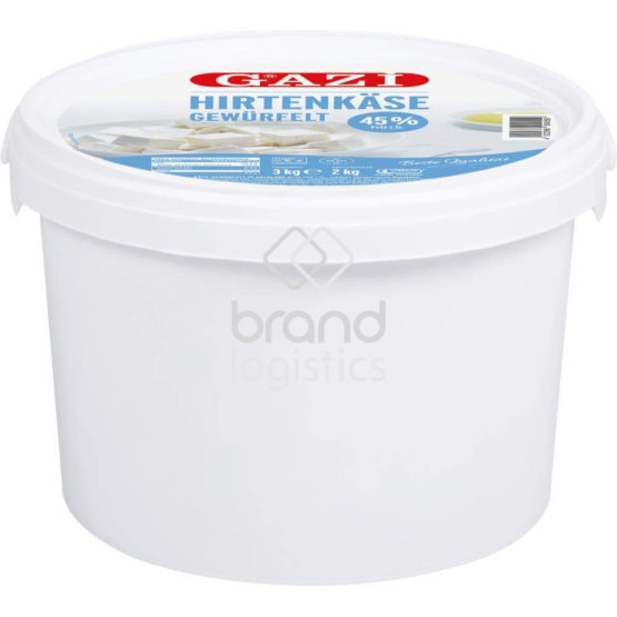 GAZİ Hirtenkäse aus Kuhmilch in Salzlake gewürfelt 45% Fett 2 kg