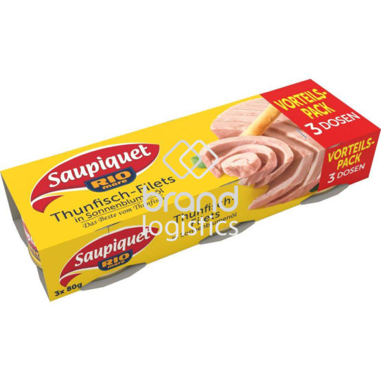 Saupiquet Rio Mare Thunfisch-Filets in Sonnenblumenöl 3×80 g