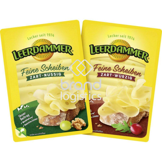 Leerdammer Feine Scheiben zart-nussig 100 g und Leerdammer Feine Scheiben zart-würzig 100 g