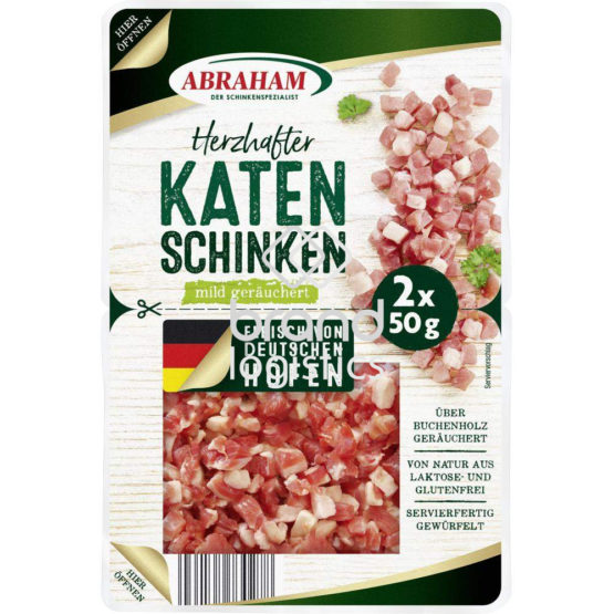 Abraham Katenschinkenwürfel mild geräuchert 2×50 g