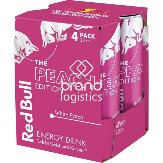 Red Bull Energy Drink Peach Edition White Peach 4-PACK 4×250 ml DPG