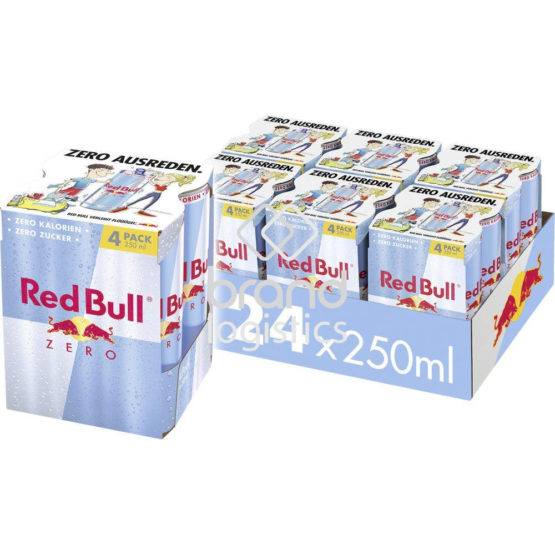 Red Bull Energy Drink Zero 4-PACK Tray 6x4x250 ml DPG E-Commerce