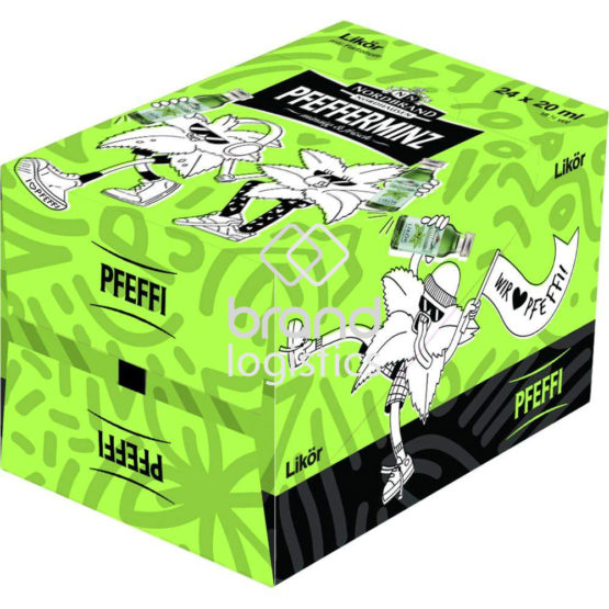 Nordbrand Pfefferminz Likör 18% vol. 24×0,02 l