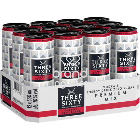 Three Sixty Vodka Energy Zero 10% Vol. 12 x 0,33 l DPG