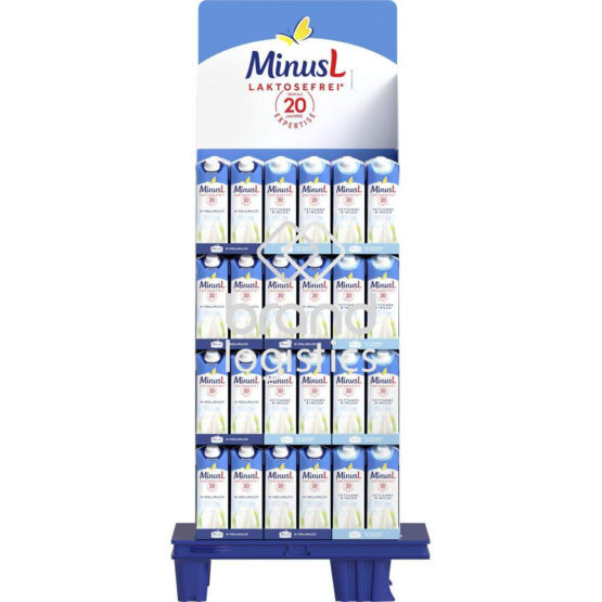 MinusL Laktosefreie* fettarme H-Milch + H-Vollmilch 130 x 1 l Mix Display