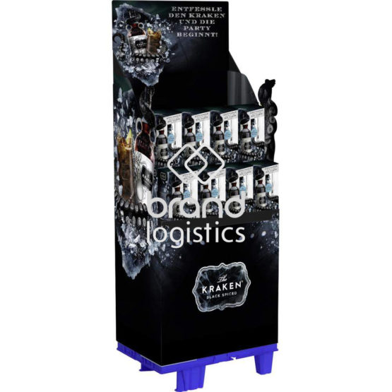 The Kraken Black Spiced 40 % Vol. 24×0,7 l + Glas GP Display