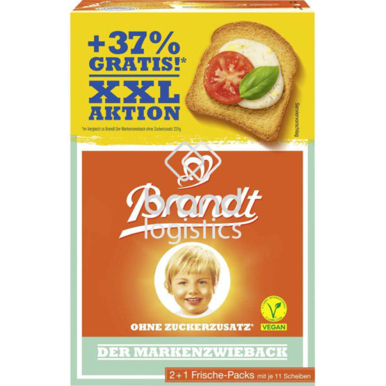 Brandt Der Markenzwieback ohne Zuckerzusatz 309 g +37% Gratis
