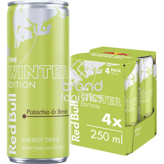 Red Bull Energy Drink Winter Edition, Pistachio & Berries, 4 x 250ml EINWEG E-Commerce