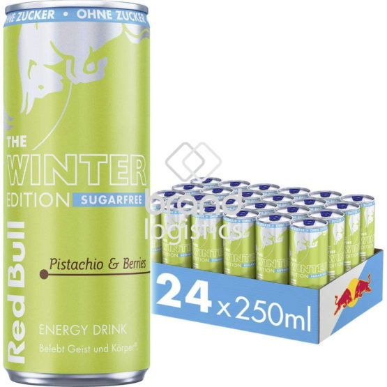 Red Bull Energy Drink Winter Edition, Pistachio & Berries, Sugarfree, 24×250 ml EINWEG E-Commerce