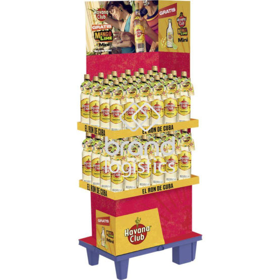 Havana Club 3 Jahre 37,5% Display 48×0,7 l On-Pack mit Havana Club Mango Lime 0,05-l-Mini Winterpromotion 2026