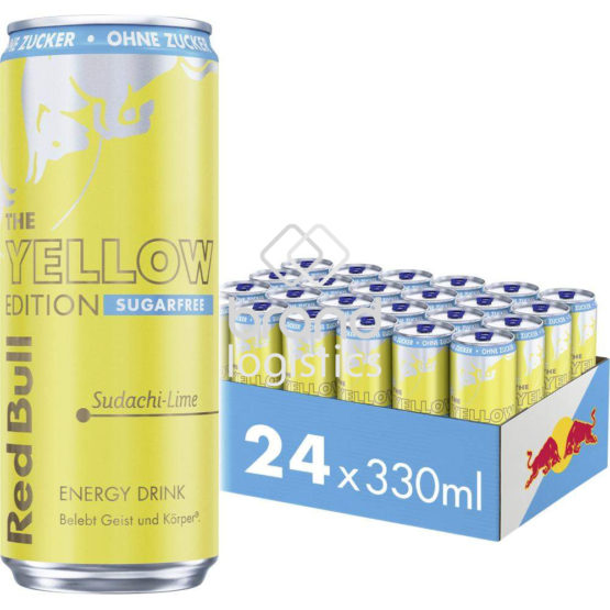 Red Bull Energy Drink Yellow Edition, Sugarfree, Sudachi-Lime, 24 x 330 ml EINWEG E-Commerce