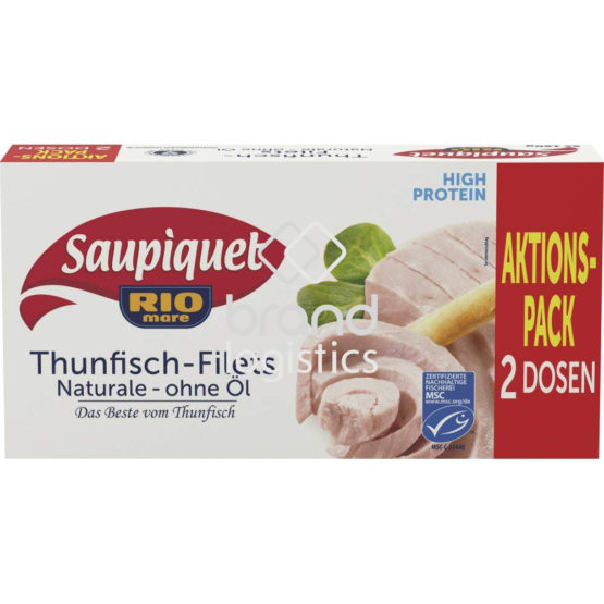 Saupiquet Rio Mare Thunfisch-Filets Naturale ohne Öl 2×160 g