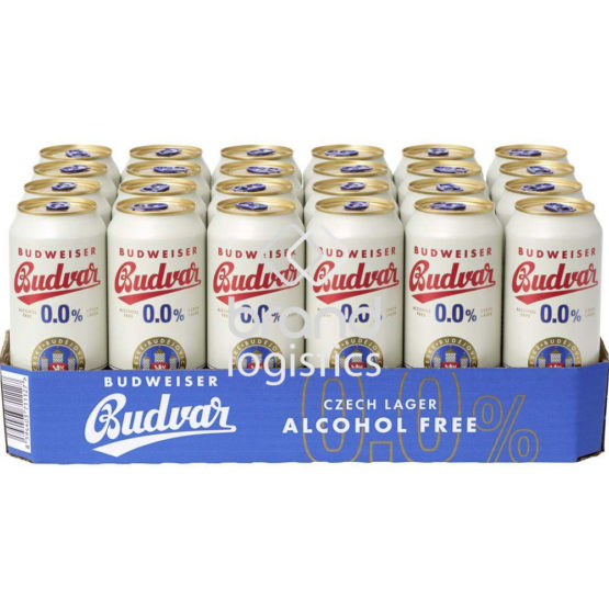 Budweiser Budvar 0.0 % alkoholfreies Lager Tray 0,5 l