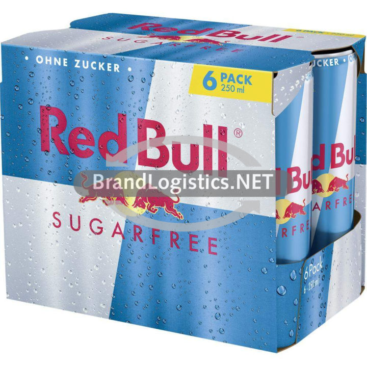 Red Bull Energy Drink Sugarfree 250 ml 6-PK DPG