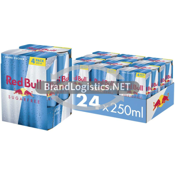 Red Bull Energy Drink Sugarfree 250 ml 4-PK DPG Tray E-Commerce