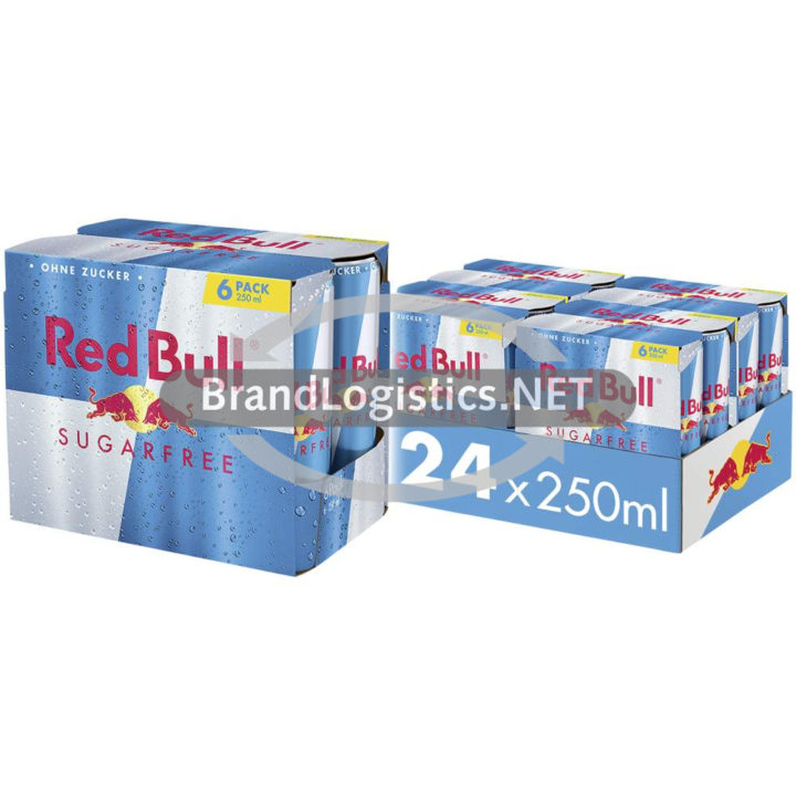 Red Bull Energy Drink Sugarfree 250 ml 6-PK DPG Tray E-Commerce
