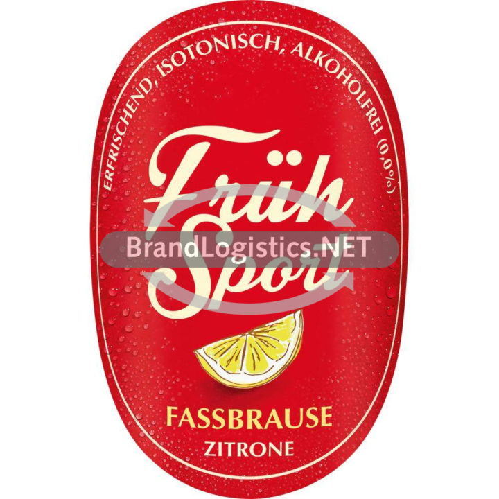 Früh Sport Fassbrause Zitrone 0,0% Label