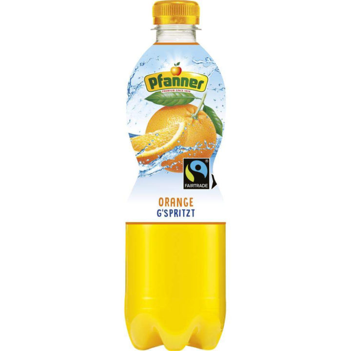 Pfanner Fairtrade Orange gespritzt 0,5 l PET