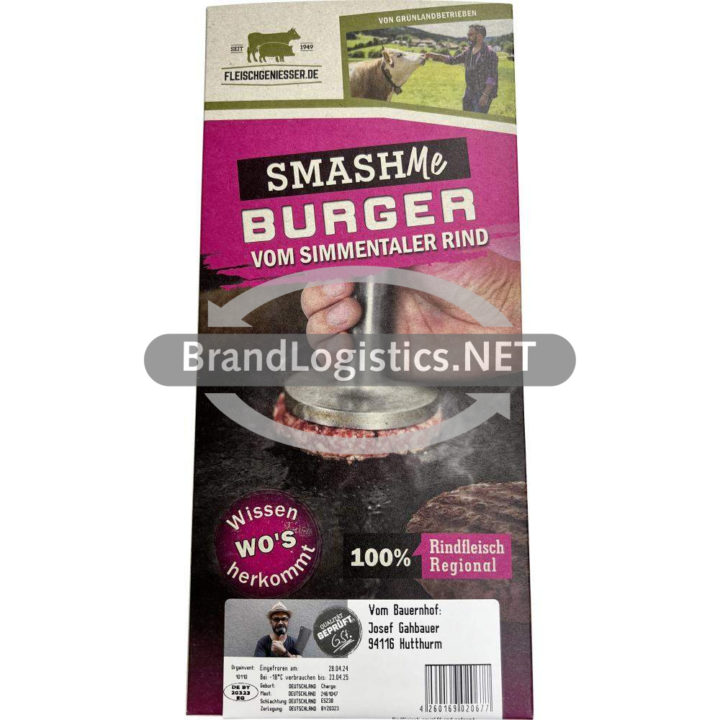 Fleischgeniesser SMASHMe Bio Burger von der guten alten Kuh 240 g