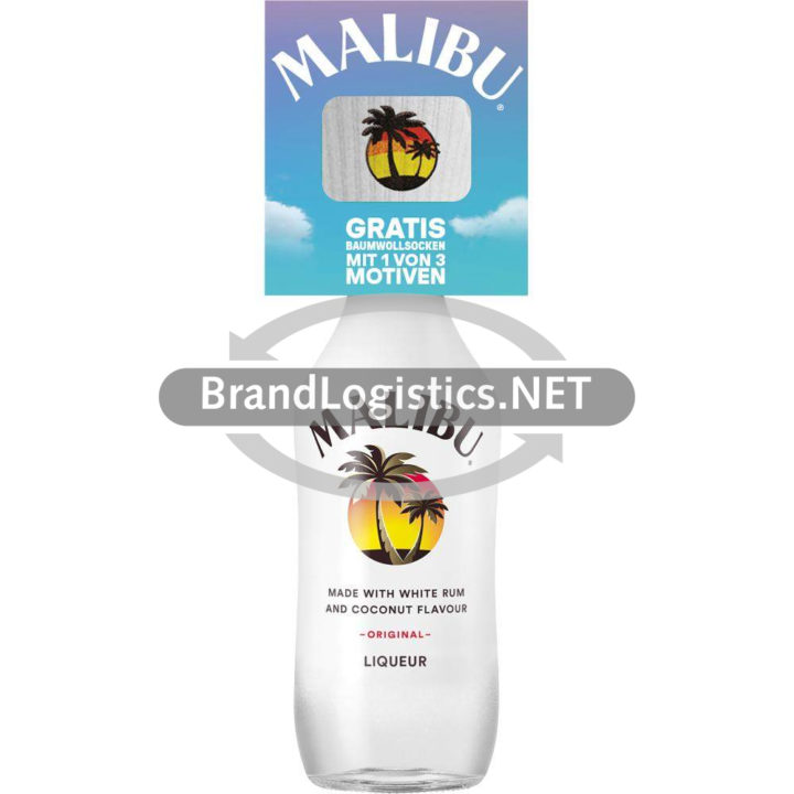 Malibu Original 18% vol. 0,7 l + Gratis Socken Winter Promotion 2024