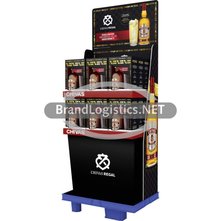 Chivas Regal 12 Jahre Display 24×0,7 l + Gratis Highballglas Winter Promotion 2024