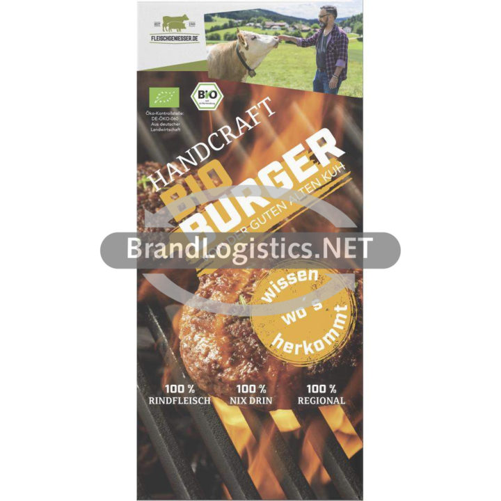 Fleischgeniesser Handcraft Bio Burger von der guten alten Kuh 260 g