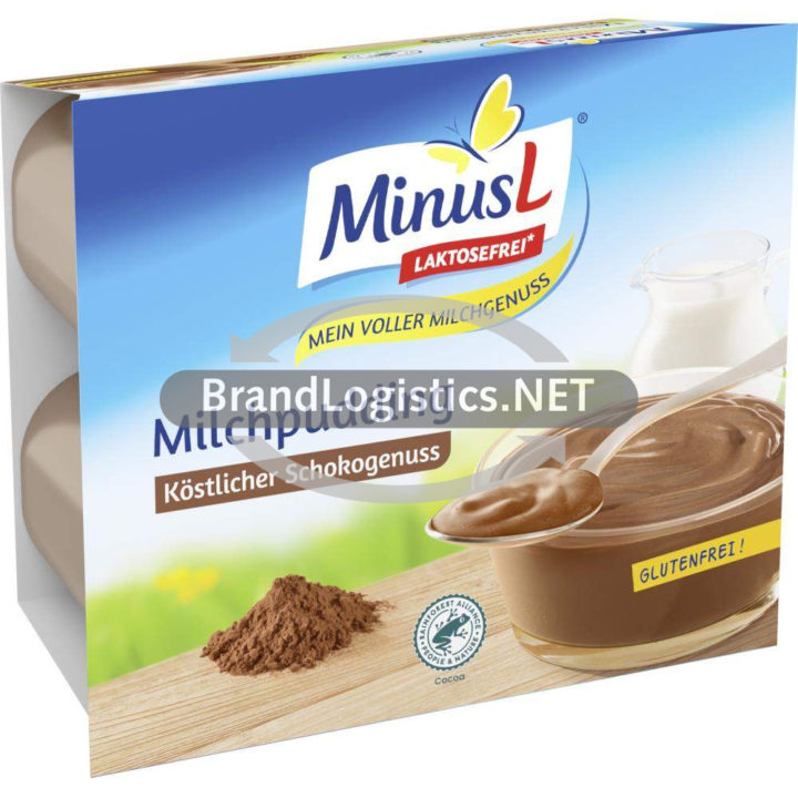 MinusL Milchpudding Schokolade 4×125 g