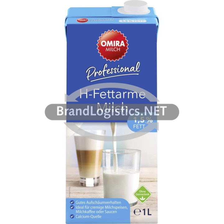 OMIRA Professional H-fettarme Milch 1,5 % Fett 1 l