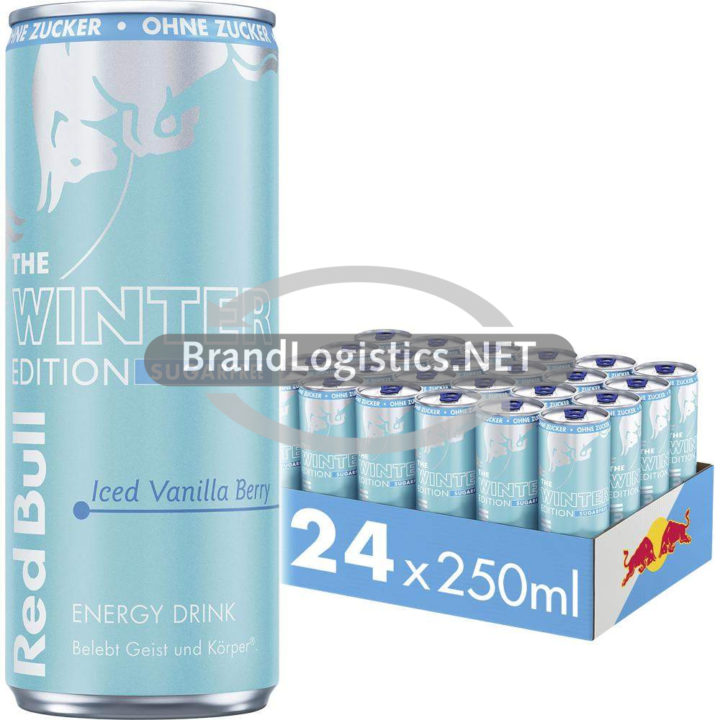 Red Bull Winter Edition Iced Vanilla Berry Sugarfree Tray 24×250 ml DPG E-Commerce