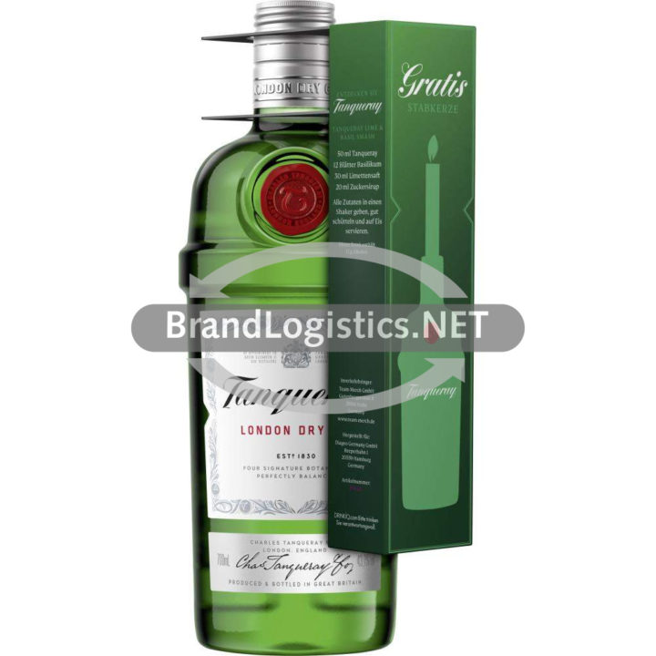 Tanqueray LDG 43,1 % Vol. 0,7 l mit Stabkerze