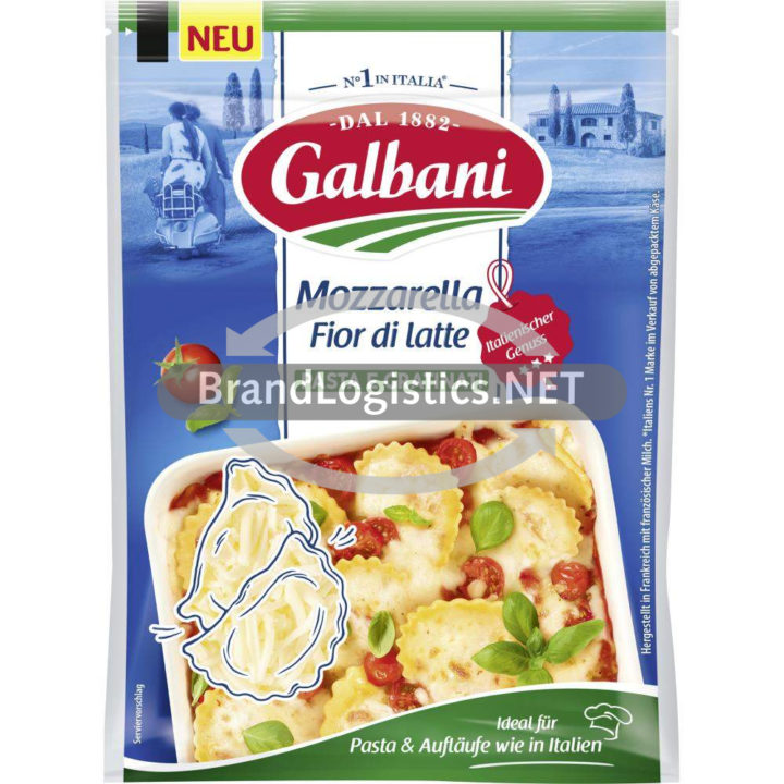 Galbani Mozzarella Fior di Latte gerieben Pasta 150 g