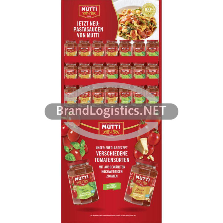 MUTTI Pastasauce Basilikum + Parmigiano Mix-Display 84x400g