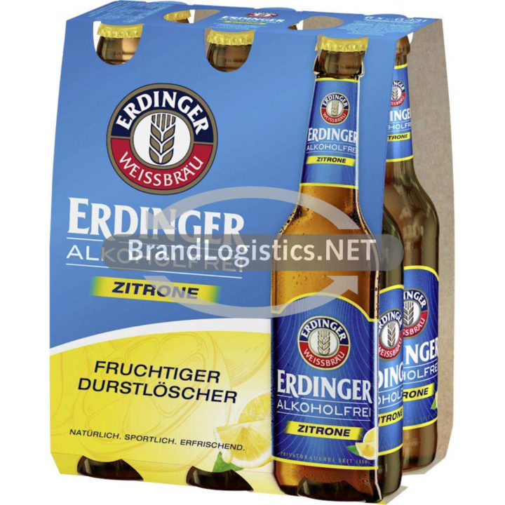 ERDINGER Alkoholfrei Zitrone Sixpack 6×0,33 l