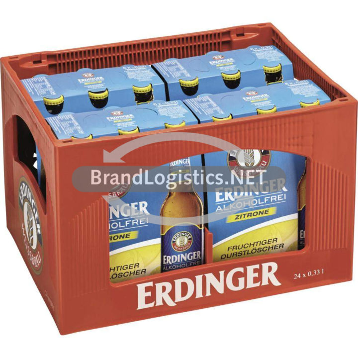 ERDINGER Alkoholfrei Zitrone Pinolenkasten 4x6x0,33 l