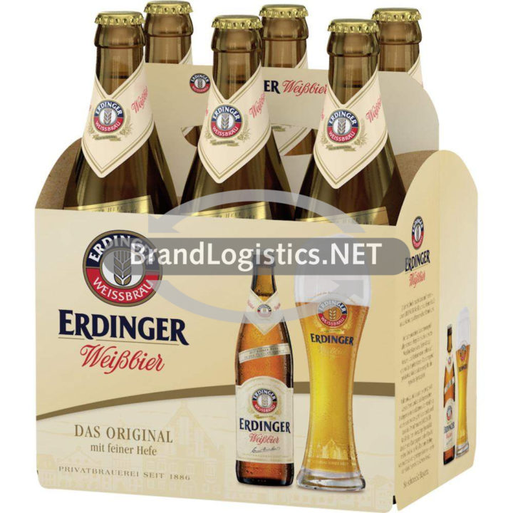 ERDINGER Weißbier mit feiner Hefe 6×0,5 l