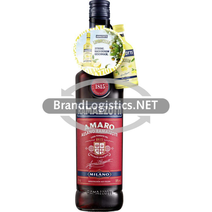 Ramazzotti Amaro 30% 0,7 l + Gratis Limoncello Mini 0,05 l