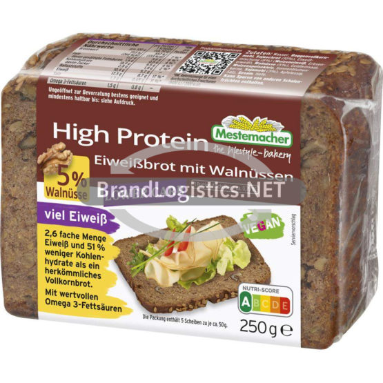 Mestemacher Eiweißbrot mit 5 % Walnüssen 250 g