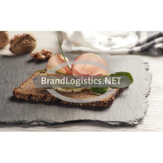 Eiweißbrot mit Walnüssen mit  Lachsschinken und Brunnenkresse