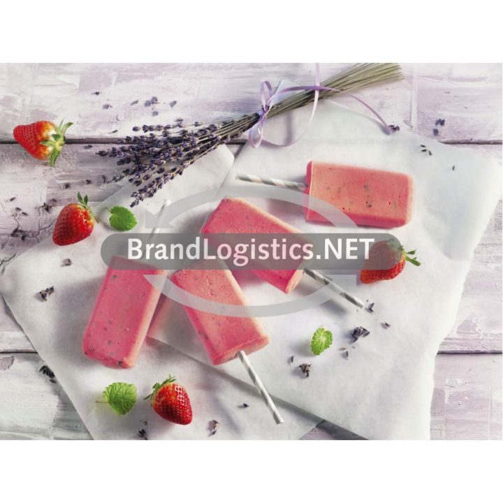 Erdbeer-Lavendel-Eis mit Zitronenmelisse