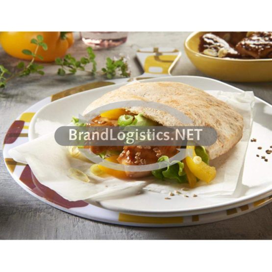 Gefüllte Pita-Taschen mit Chicken Teriyaki und Salat